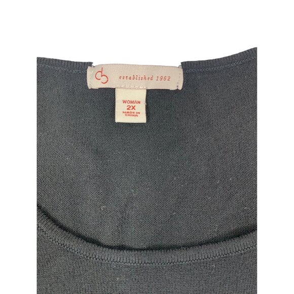 Dressbarn Women's Casual Black Top - Picture 3 of 6